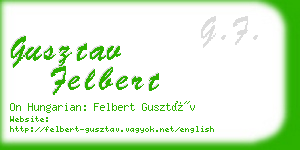 gusztav felbert business card